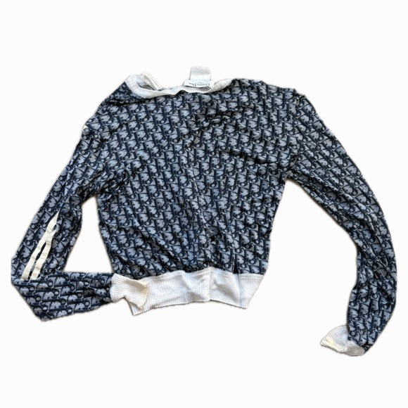 Vintage Dior monkgram cardigan and pouch set - Picture 6 of 10